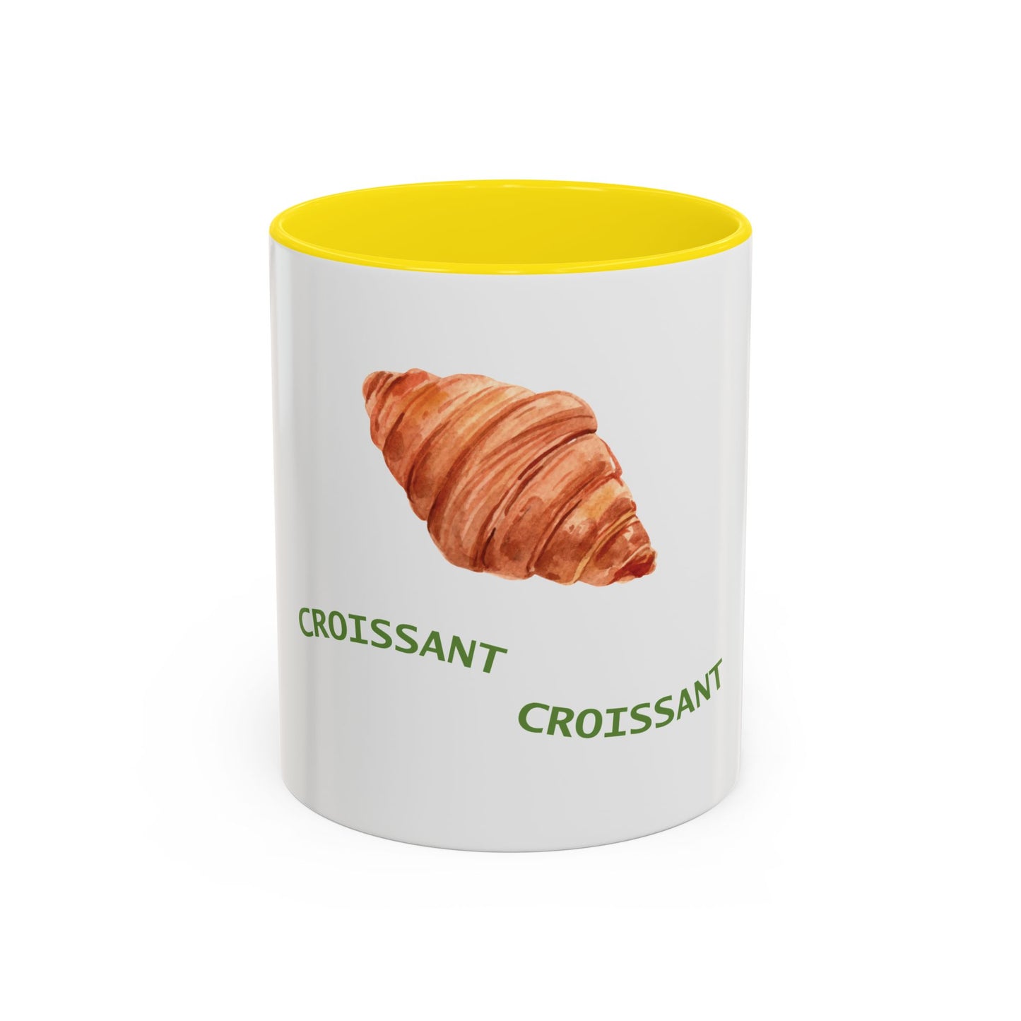 Croissant Mug — Cute Pastry Accent Ceramic Mug (11/15 oz)