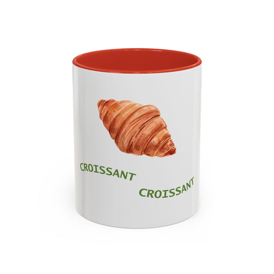 Croissant Mug — Cute Pastry Accent Ceramic Mug (11/15 oz)