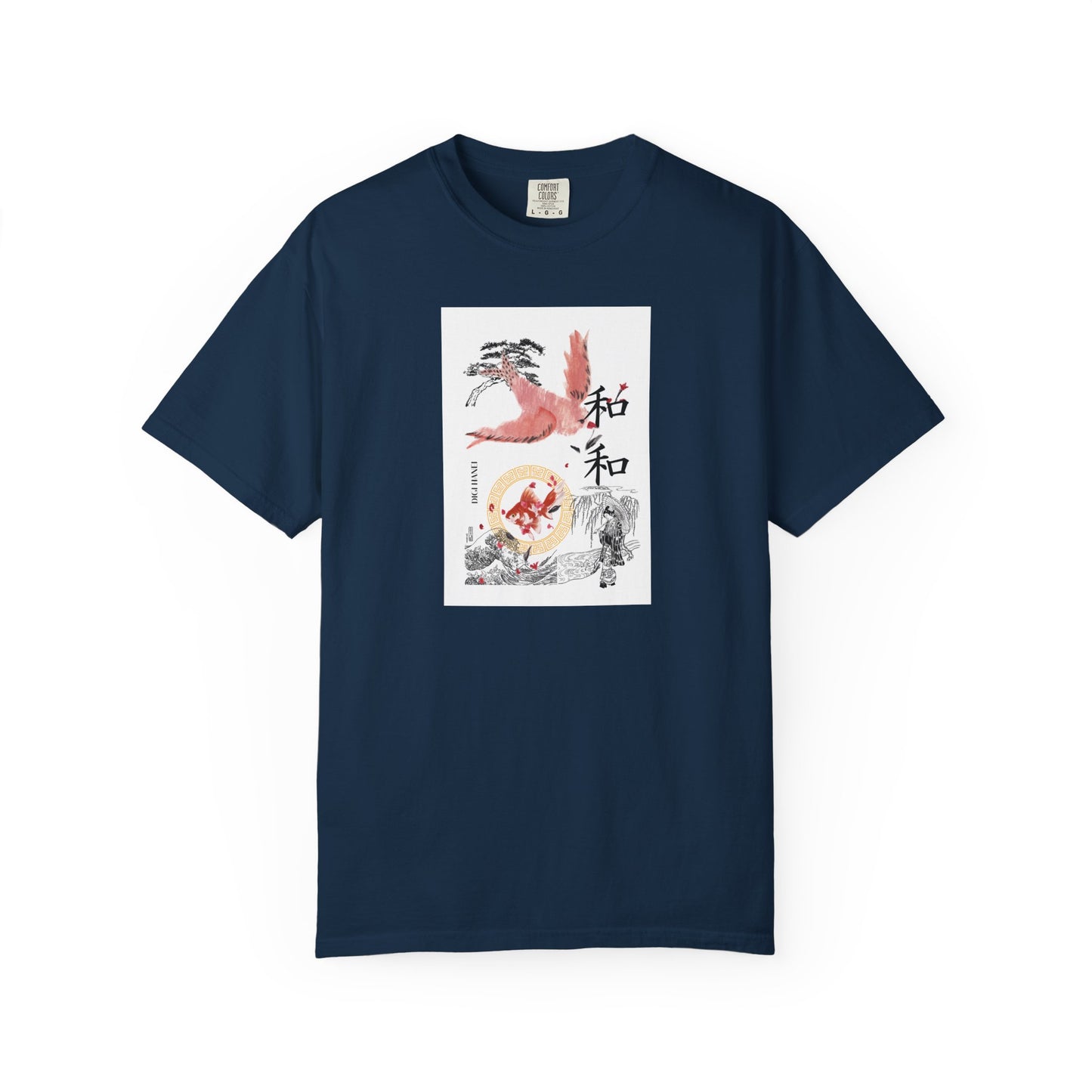 Peace Dyed T-Shirt with Kanji Design
