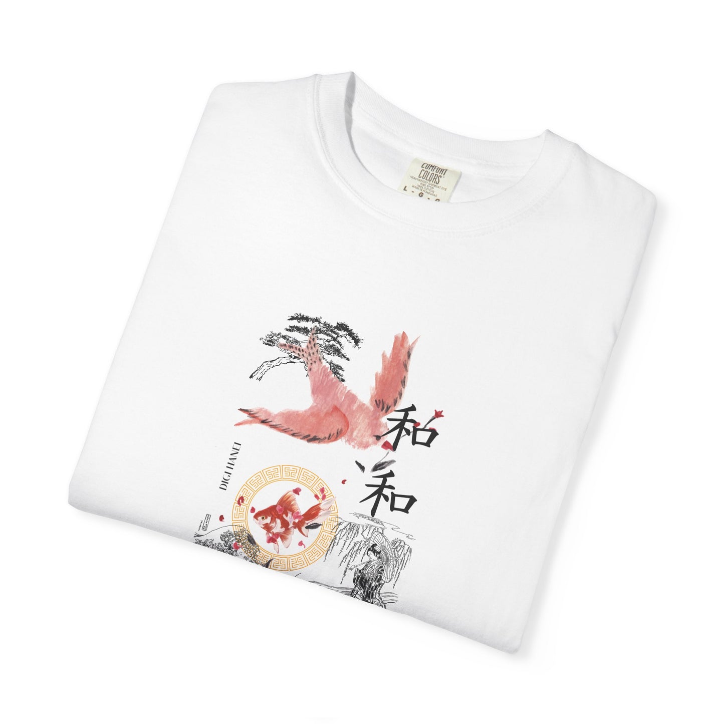 Peace Dyed T-Shirt with Kanji Design